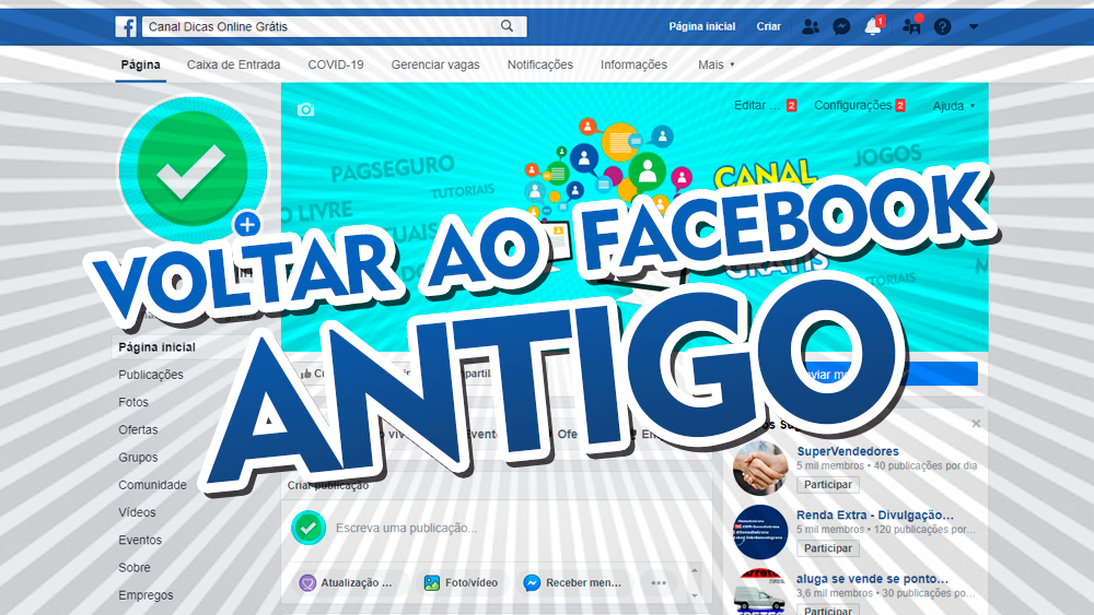 Como voltar para o facebook antigo - modelo clássico