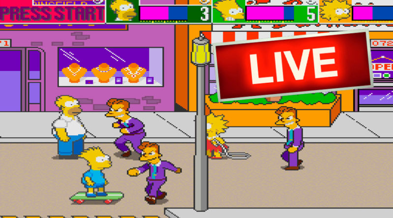 The Simpsons Arcade Game AO VIVO - Jogos antigos