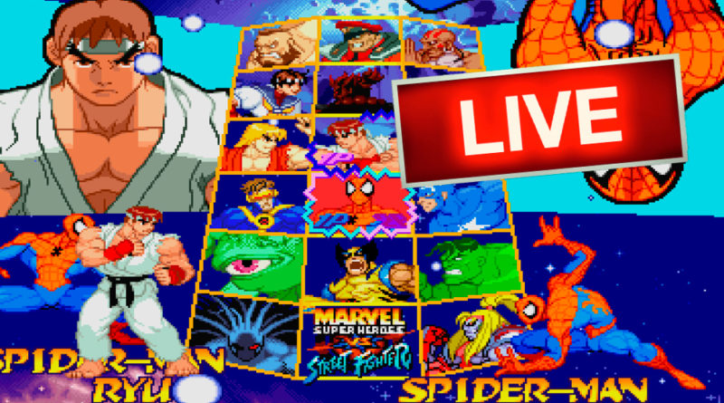 Marvel Super Heroes vs. Street Fighter AO VIVO - Jogos antigos