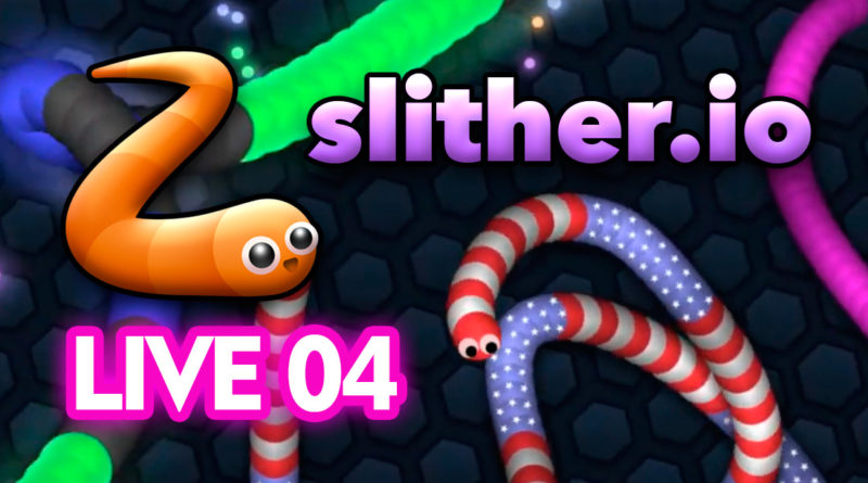 Slither io AO VIVO - LIVE 04 A maior minhoca do jogo