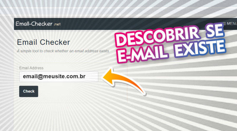 Como descobrir se um e-mail existe