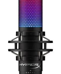 Microfone HyperX QuadCast S condensador omnidirecional e estéreo e bidirecional e cardioide black
