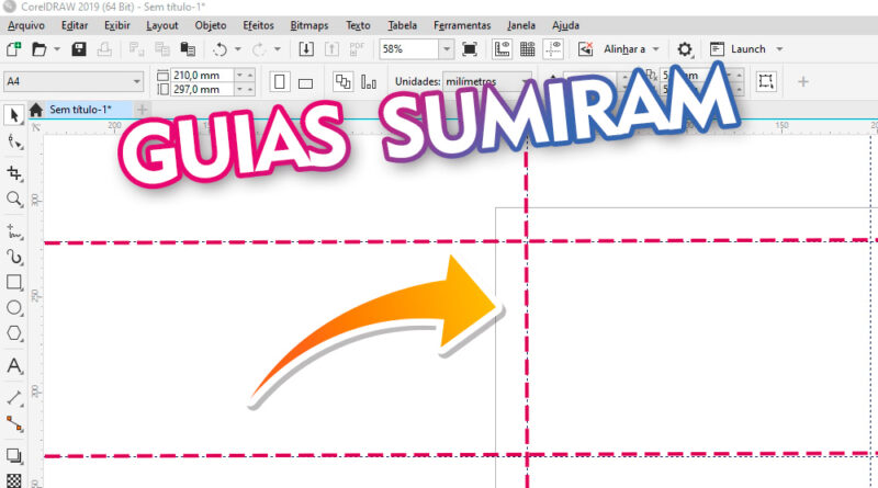 Linhas guias do Corel sumiram como voltar ao normal