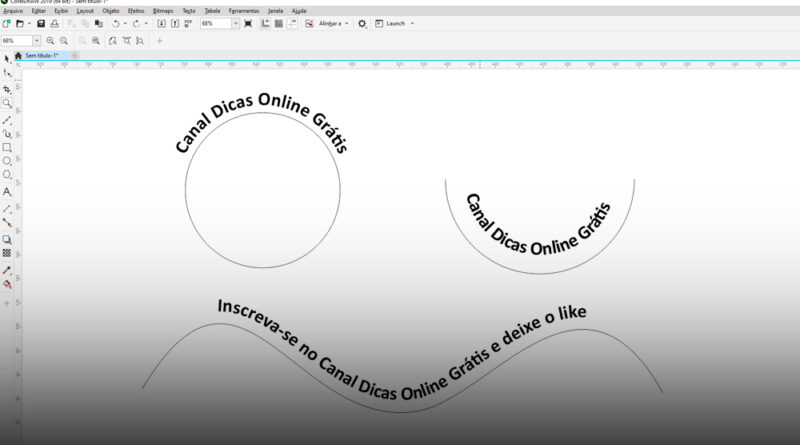 Como fazer um texto em curva no Corel Draw